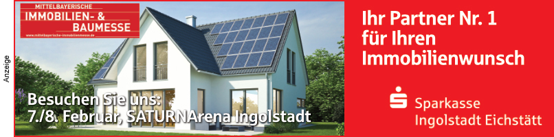 Sparkasse Ingolstadt Eichstätt auf der Mittelbayerischer Immobilien- und Baumesse in der Saturn Arena