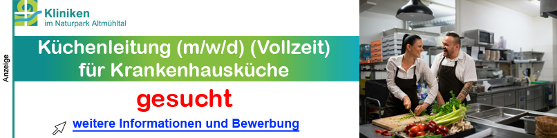 Küchenleitung für Krankenhaus Eichstätt gesucht
